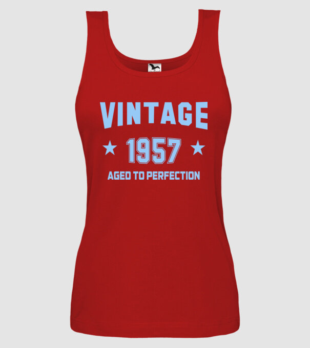 Vintage - 1957 model roșu pe tricou