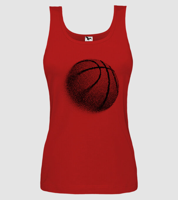 Basketball model roșu pe tricou