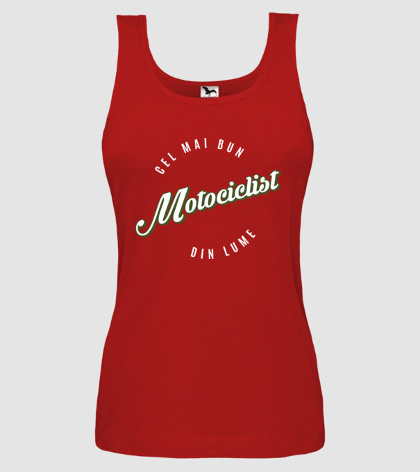 Cel mai bun Motociclist din lume model roșu pe tricou