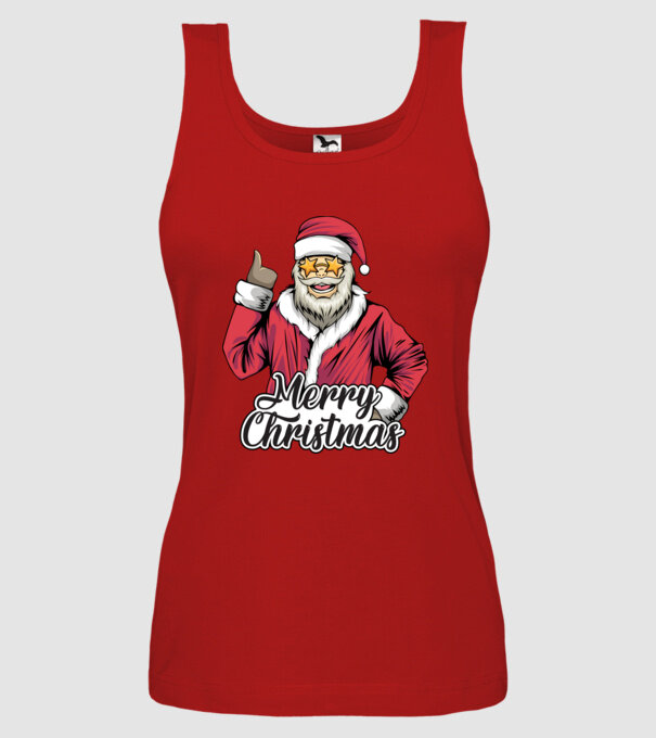 Merry christmas Santa model roșu pe tricou