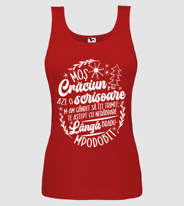 Moş Crăciun model roșu pe tricou
