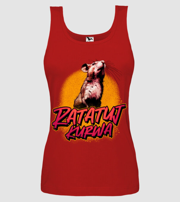 Ratatuj kurwa model roșu pe tricou