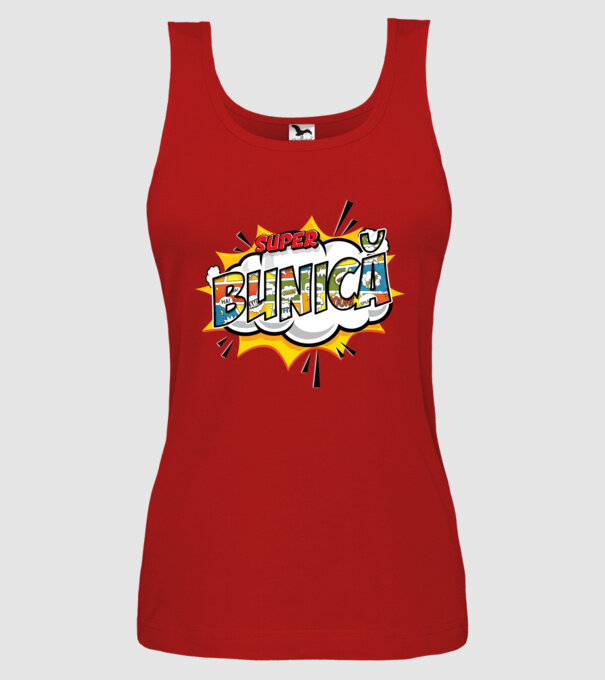 Super Bunică model roșu pe tricou