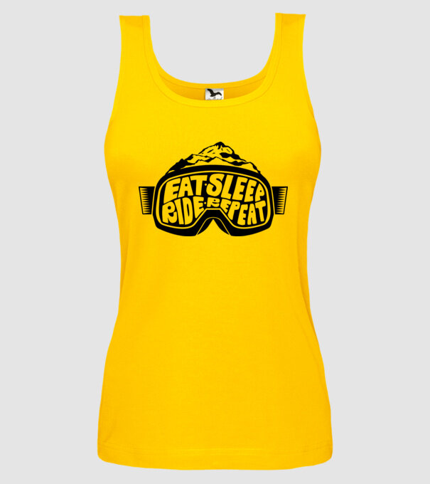 Eat sleep ride repeat model galben pe tricou