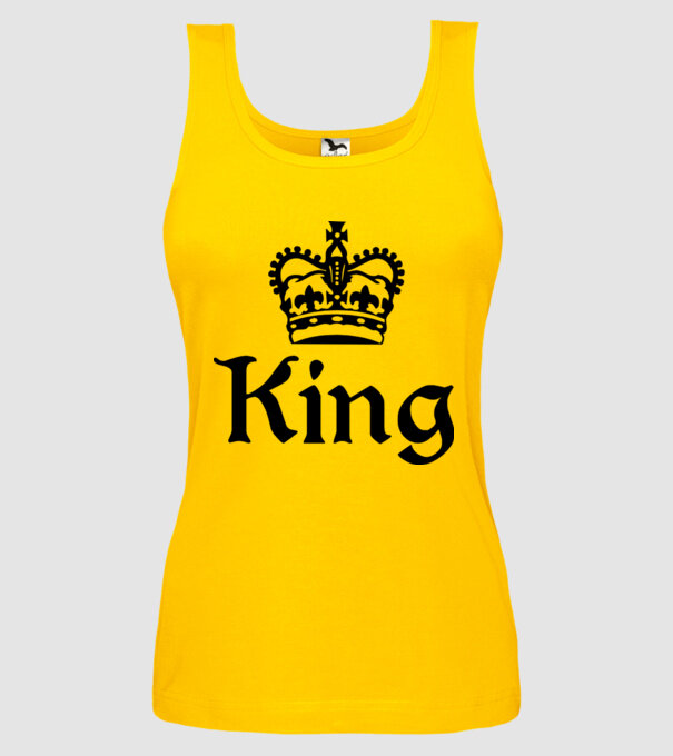 King 01 model galben pe tricou