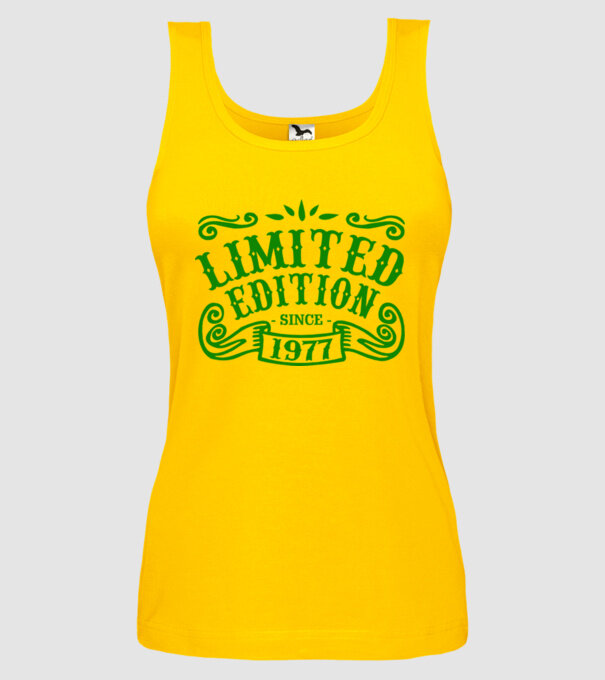 Limited edition 1977 model galben pe tricou