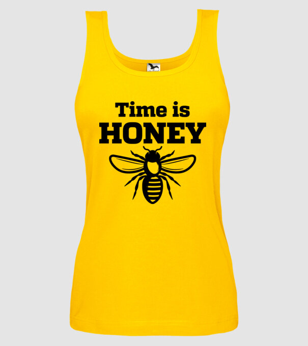 Time is honey model galben pe tricou