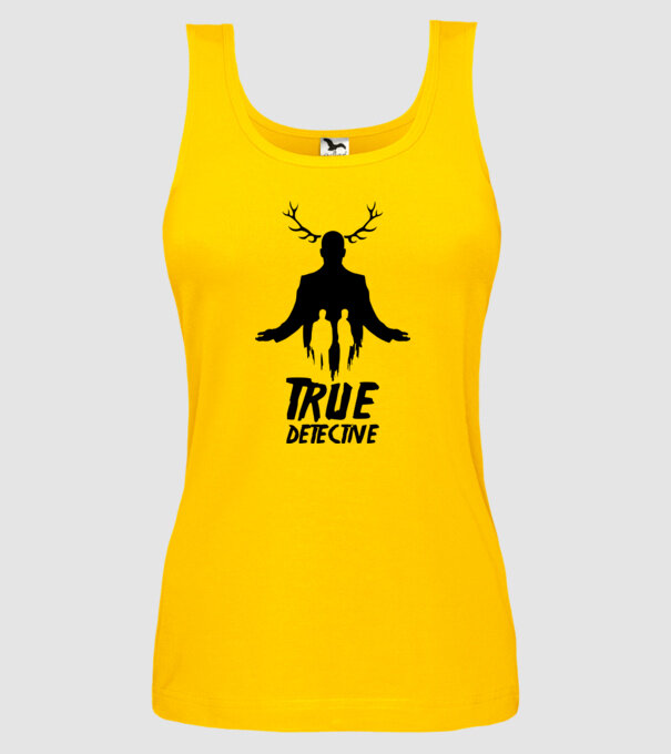 True Detective model galben pe tricou
