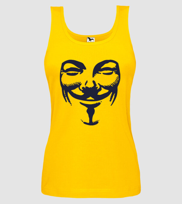 vendetta mask model galben pe tricou