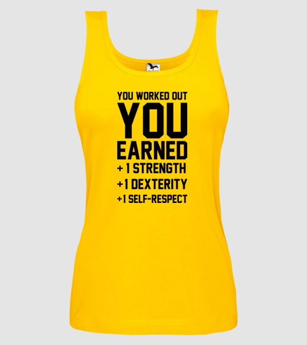 You worked out model galben pe tricou