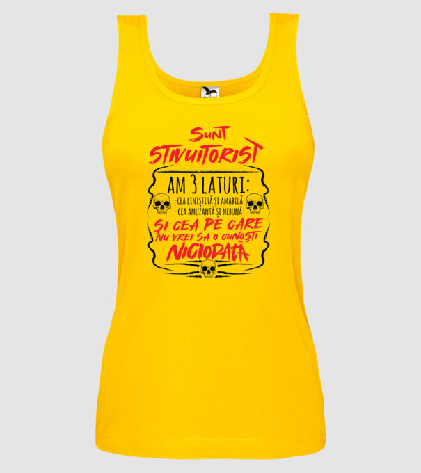 sunt stivuitorist am 3 laturi model galben pe tricou