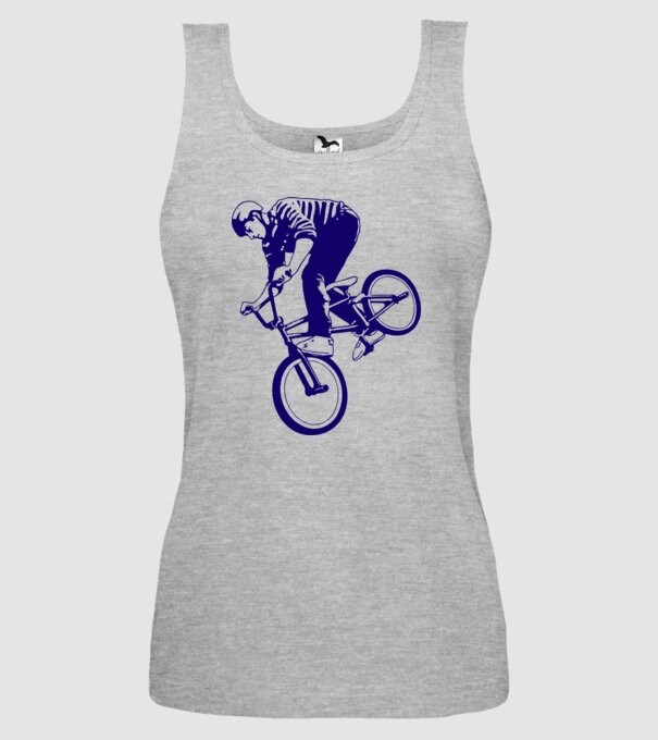 BMX stunt model gri pe tricou