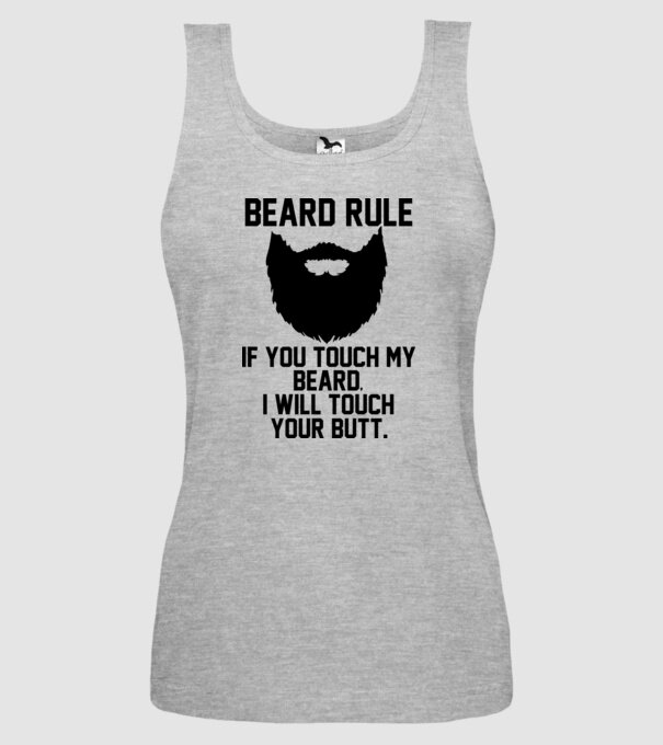 Beard Rules model gri pe tricou