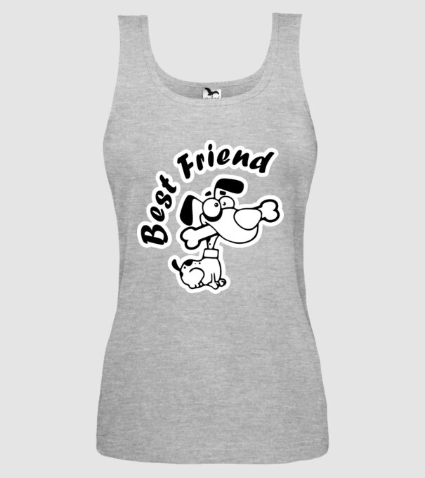 Best Friends model gri pe tricou