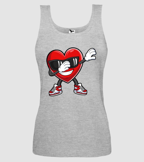Dab inima model gri pe tricou