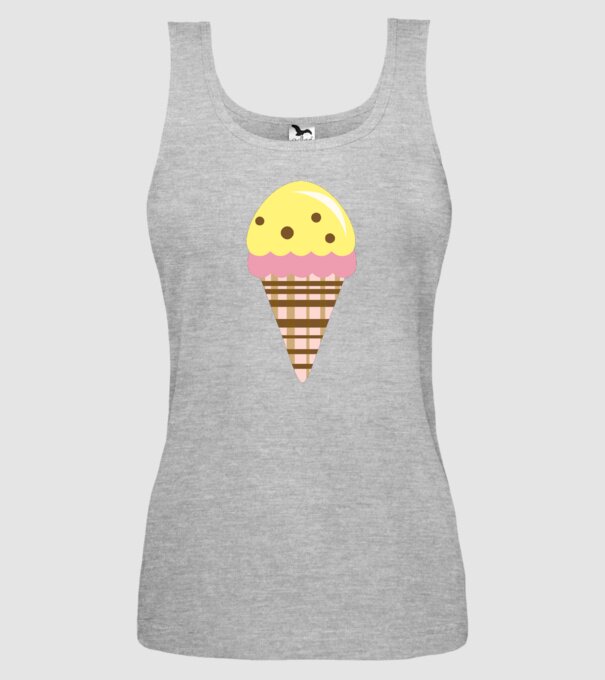 înghețată model gri pe tricou