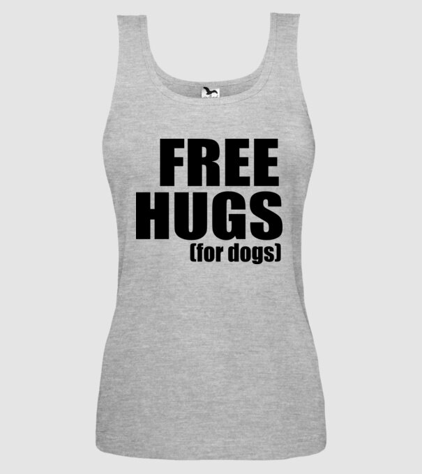 Free hugs for dogs model gri pe tricou