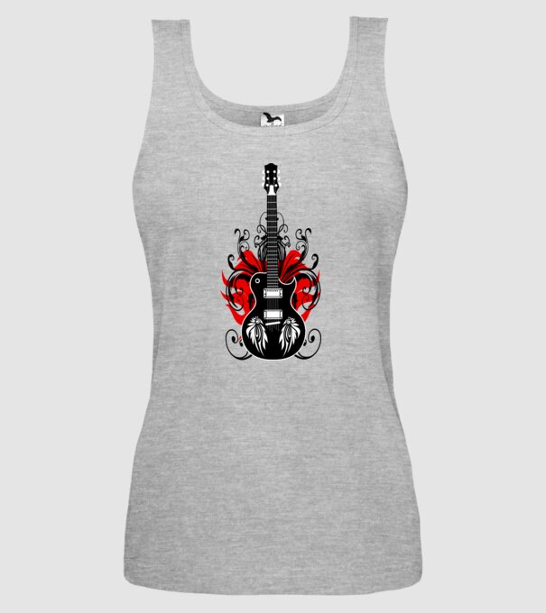 Chitară model gri pe tricou