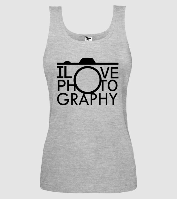 I love photography model gri pe tricou