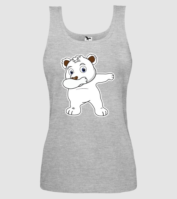 Urs polar DAB model gri pe tricou