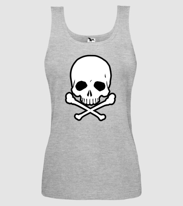 Craniu model gri pe tricou