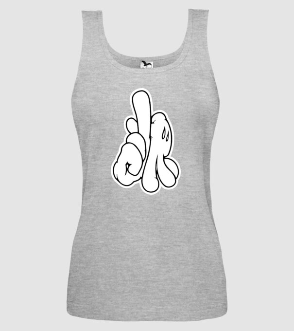 Mâinile lui Mickey model gri pe tricou