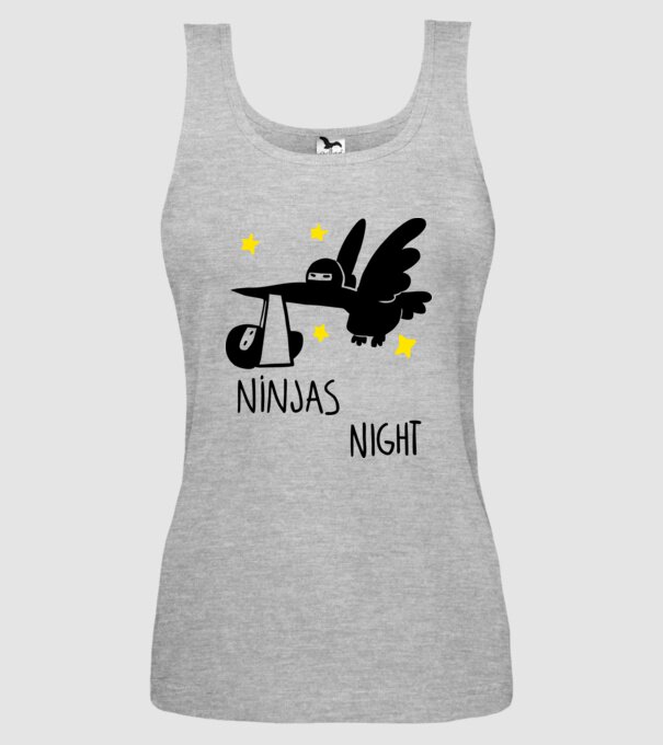 Ninja model gri pe tricou