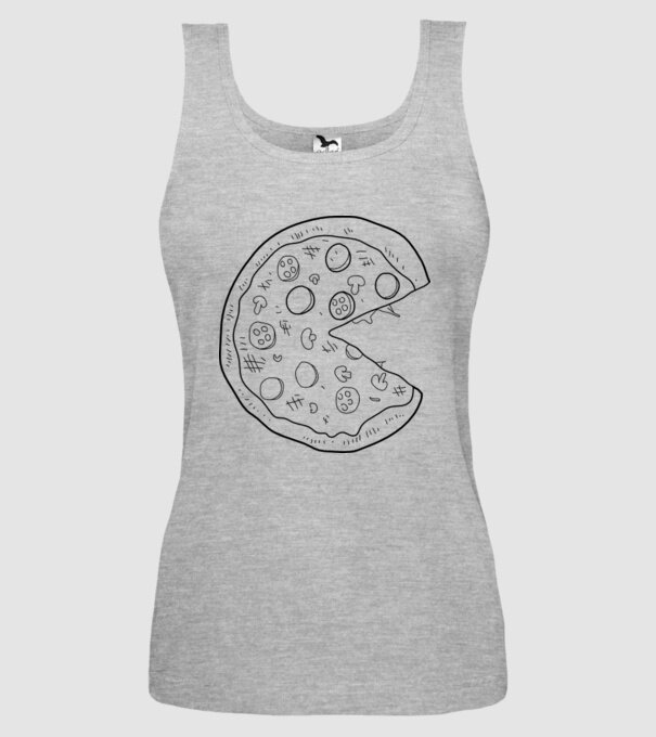Pizza cuplu model gri pe tricou