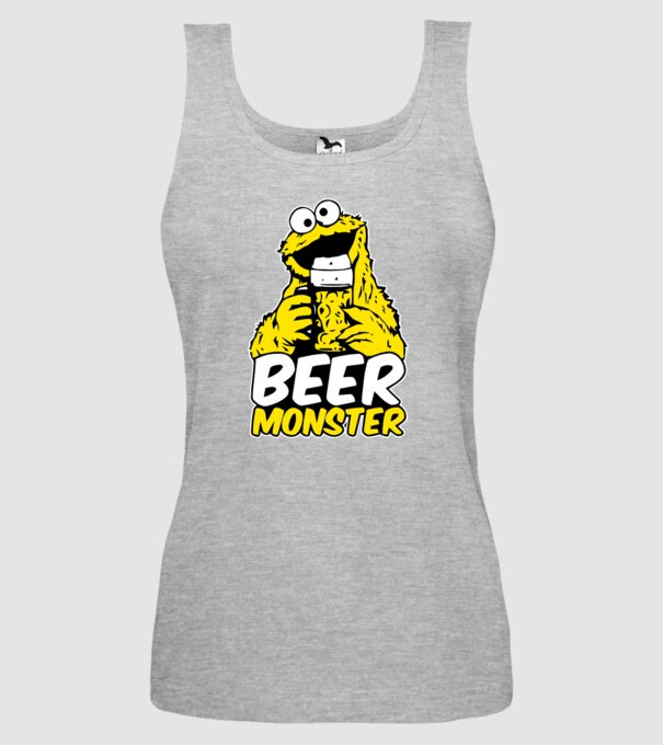 Monstru bere model gri pe tricou