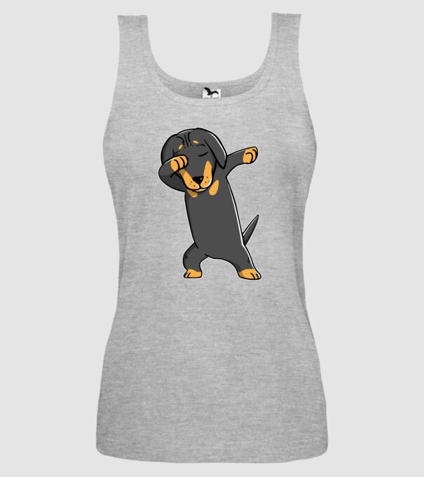 Teckel DAB model gri pe tricou