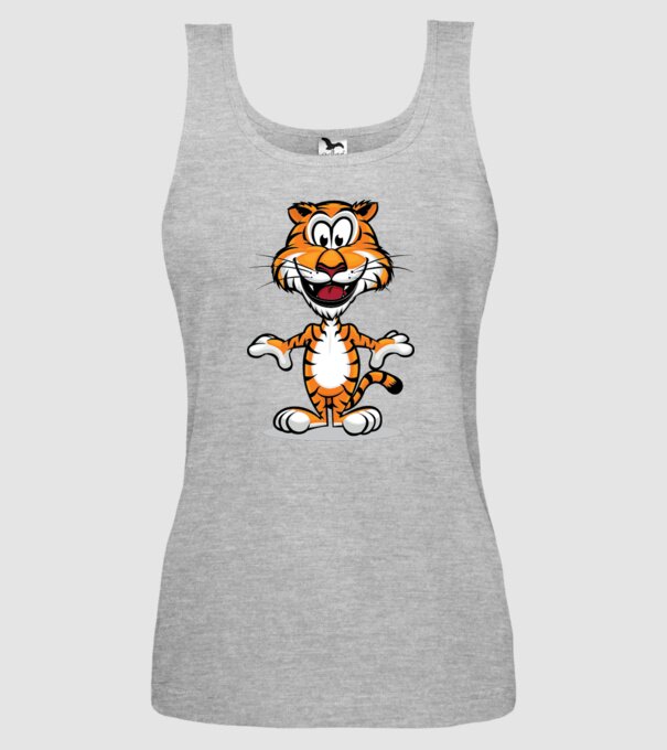 tigru model gri pe tricou