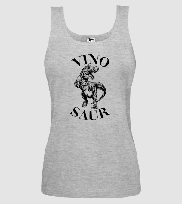 Vinosaur model gri pe tricou