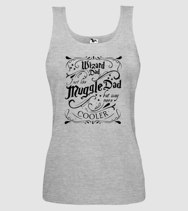 Wizard dad model gri pe tricou
