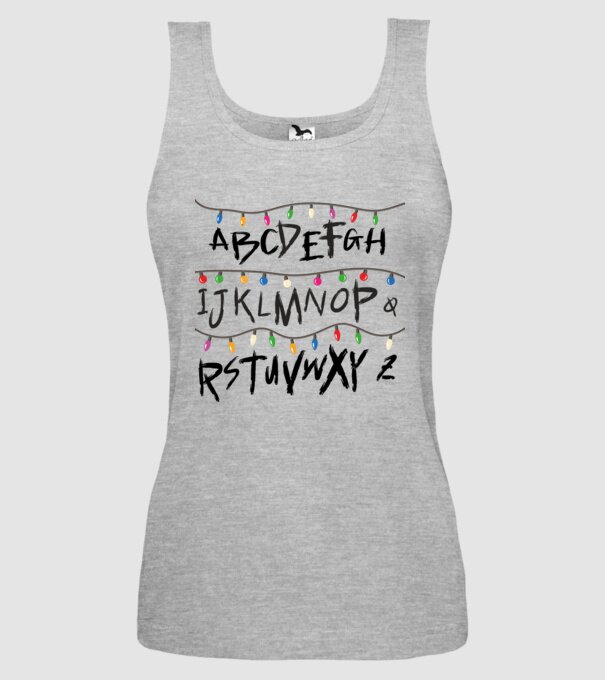 abcdef stanger things model gri pe tricou