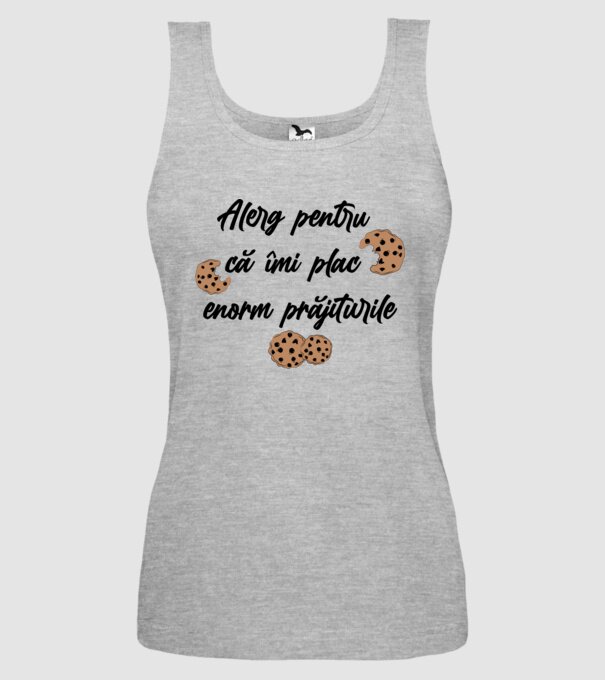 Alerg pentru că îmi plac enorm prăjiturile model gri pe tricou