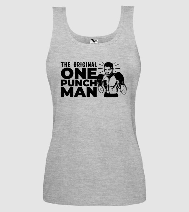 Ali the original one punch man model gri pe tricou