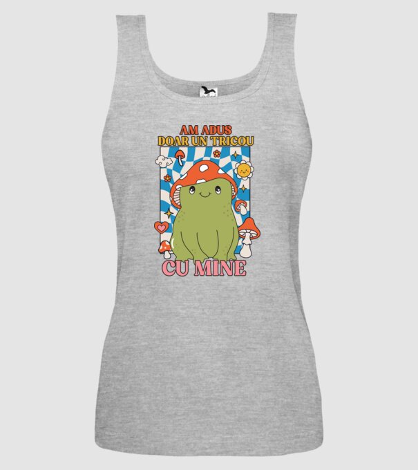 am adus doar un tricou cu mine! model gri pe tricou