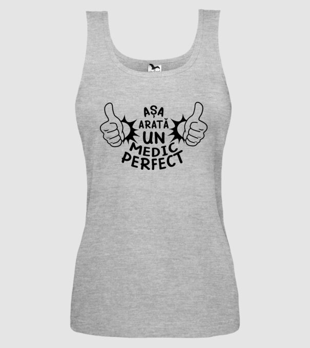 Așa arată un MEDIC perfect model gri pe tricou