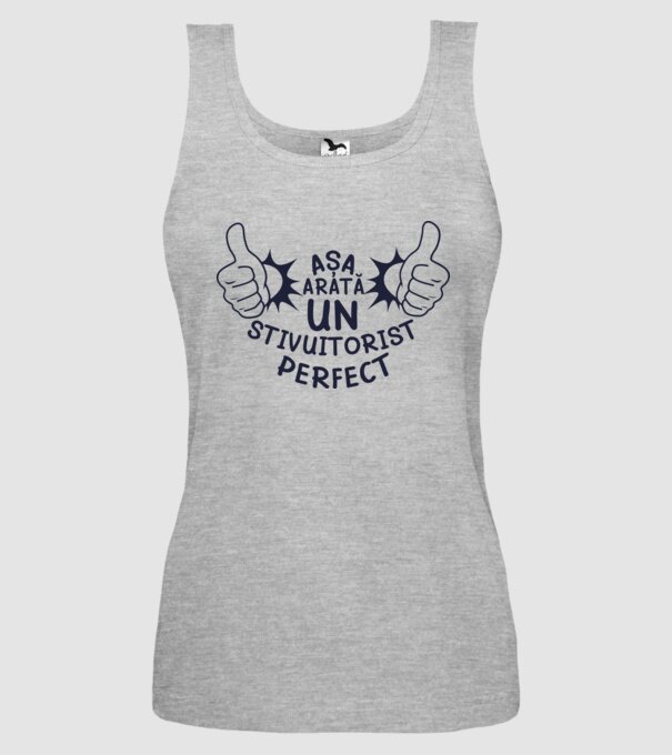 Așa arată un STIVUITORIST perfect model gri pe tricou