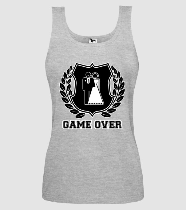 Bachelor GAME OVER model gri pe tricou