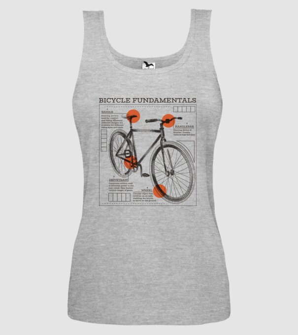 Bicycle fundamentals model gri pe tricou
