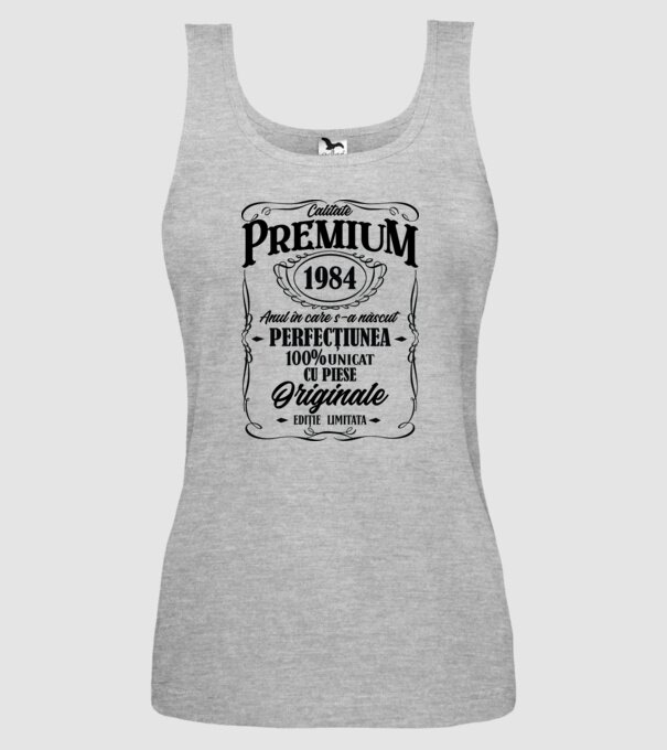calitate premium -1984 - anul în care s-a născut - perfecțiunea - 100% unicat, cu piese originale, ediție limitată model gri pe tricou