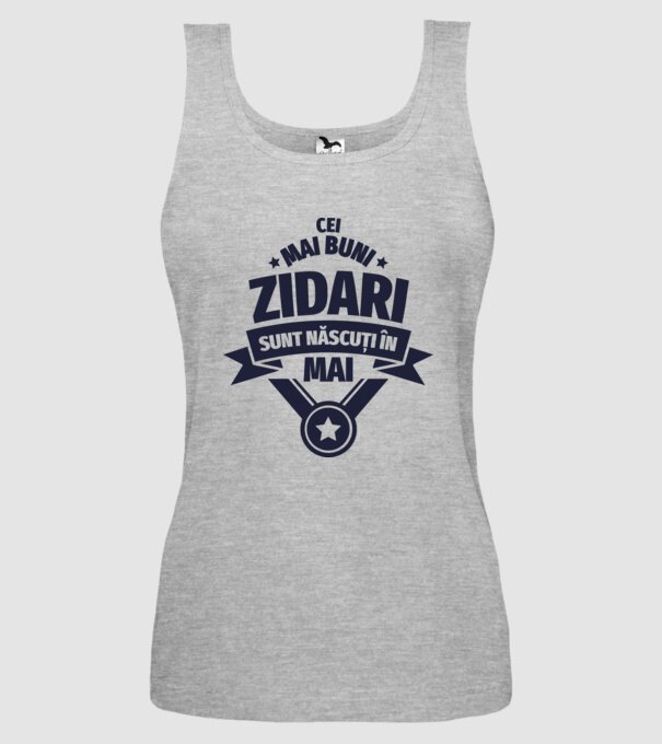 Cei mai buni zidari sunt născuți în Mai model gri pe tricou