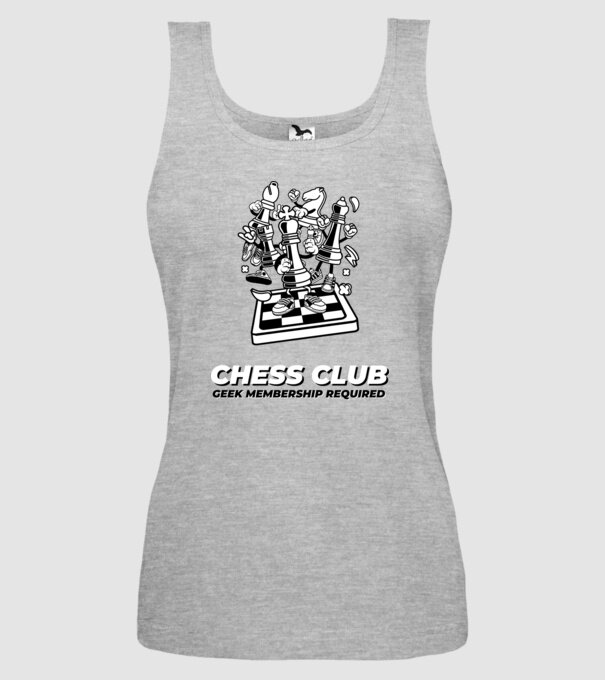 chess club model gri pe tricou