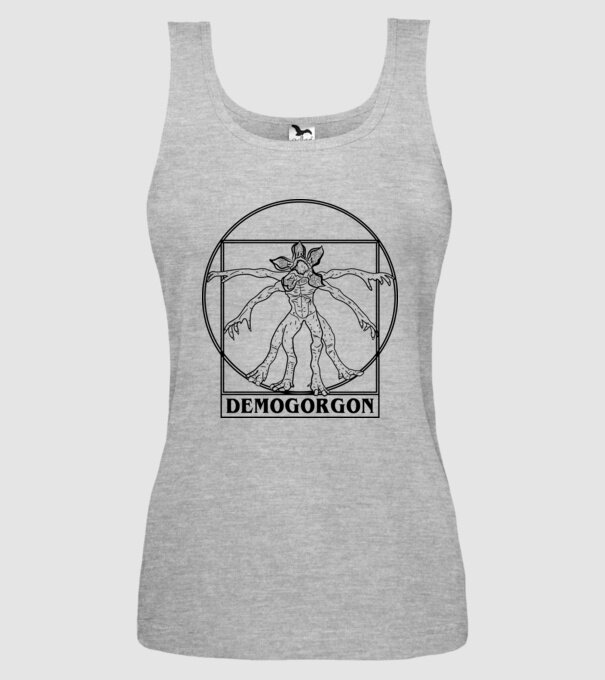 demogorgon da vinci model gri pe tricou