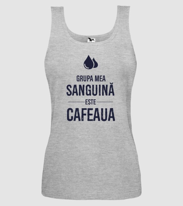 Grupa mea sanguină este cafeaua model gri pe tricou