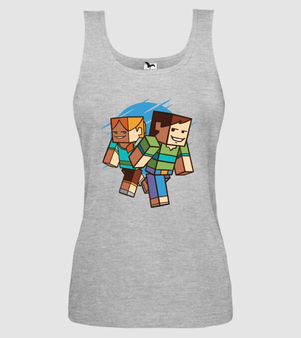 Minecraft model gri pe tricou