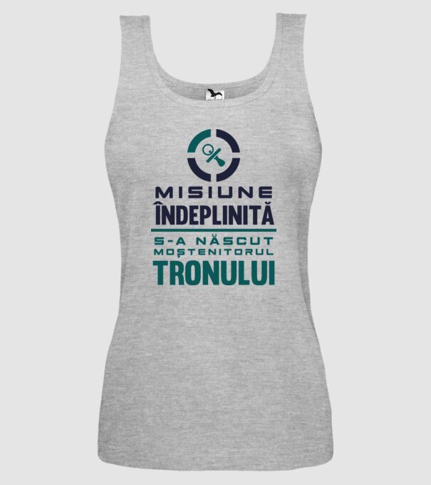 Misiune îndeplinită model gri pe tricou