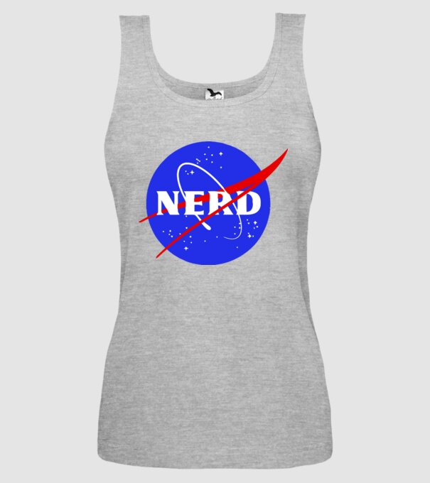 Nerd NASA model gri pe tricou