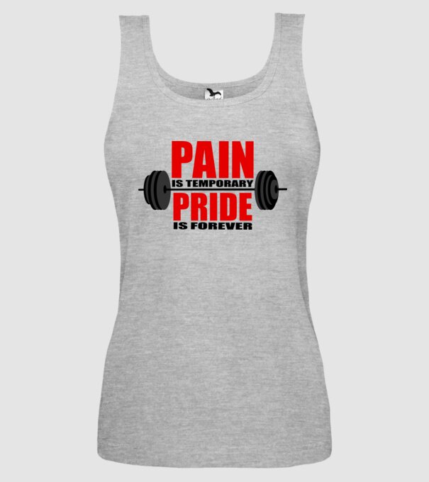 Pain is temporary model gri pe tricou